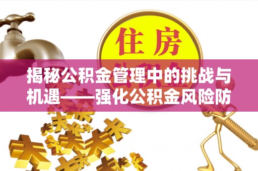 金阳揭秘公积金管理中的挑战与机遇——强化公积金风险防控的多维策略