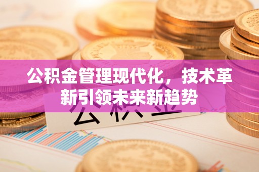 金阳公积金管理现代化，技术革新引领未来新趋势