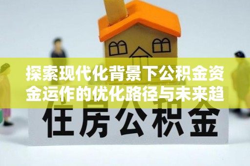金阳探索现代化背景下公积金资金运作的优化路径与未来趋势