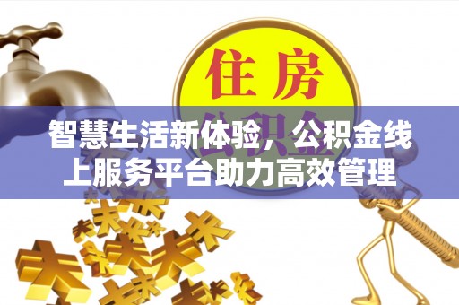 金阳智慧生活新体验，公积金线上服务平台助力高效管理