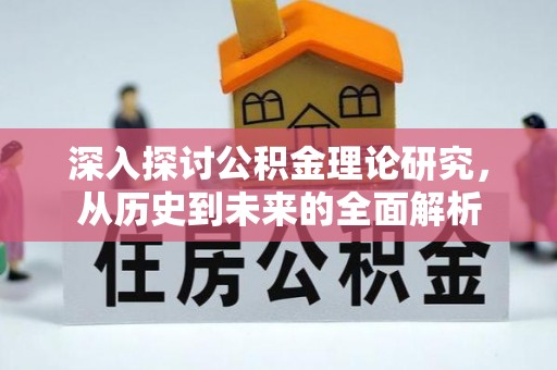 金阳深入探讨公积金理论研究，从历史到未来的全面解析