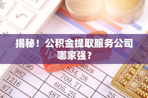 金阳揭秘！公积金提取服务公司哪家强？