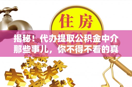 金阳揭秘！代办提取公积金中介那些事儿，你不得不看的真相
