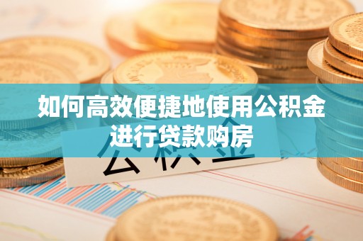 金阳如何高效便捷地使用公积金进行贷款购房