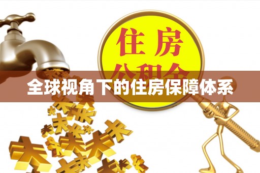 金阳全球视角下的住房保障体系